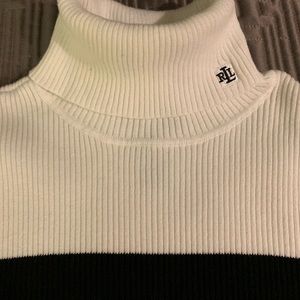 Ralph Lauren🌺Turtleneck white/black stripes XL🎉